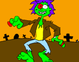 Coloring page Zombie painted byBuford the red