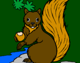 Coloring page Squirrel painted byMarcella