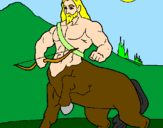Coloring page Centaur with bow painted byCoco Aka Whitebull