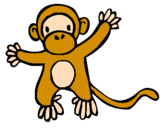 Coloring page Monkey painted byEDER