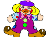 Coloring page Clown with big feet painted bycris