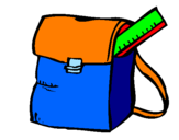 Coloring page School bag painted byivan