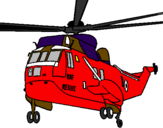 Coloring page Helicopter to the rescue painted bysergio