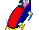 Coloring page Descent in modern bobsleigh painted byJacob