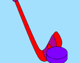 Coloring page Stick and puck painted bykoty
