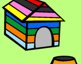 Coloring page Dog house painted bybaboso