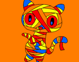 Coloring page Doodle the cat mummy painted byOcean