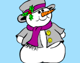 Coloring page Snowman II painted bykarla