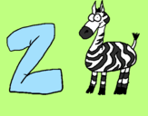 Coloring page Zebra painted byJess