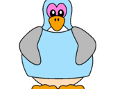 Coloring page Penguin painted byGeorgia