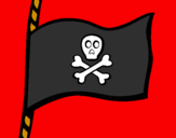 Coloring page Pirate flag painted byjack ja
