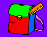 Coloring page School bag painted bynn