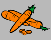 Coloring page Carrots II painted byMarga
