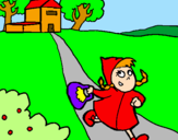 Coloring page Little red riding hood 3 painted byluciana