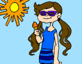 Coloring page Summer 2 painted bylala