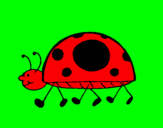 Coloring page Ladybird walking painted byviviana