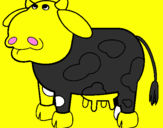 Coloring page Thoughtful cow painted bykevin