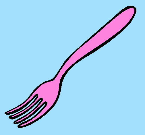 Coloring page Fork painted byALEJANDRAneco