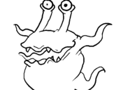 Coloring page Two-eyed monster painted byThe God Of Freedom
