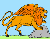 Coloring page Winged lion painted byIratxe