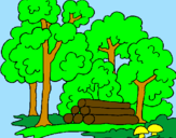 Coloring page Forest painted bysydney