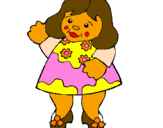Coloring page Doll painted bymama