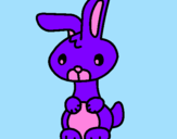 Coloring page Art the rabbit painted bycoop