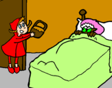 Coloring page Little red riding hood 10 painted byalexa