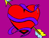 Coloring page Heart with arrow painted byAyla 