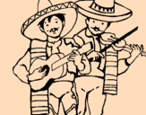 Coloring page Mariachi musicians painted by!!!!!MOTA!!!!!!!!!!!!!!!!