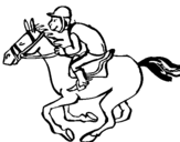 Coloring page Horse race painted bycameron