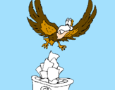Coloring page Eagle recycling painted byviviana