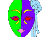 Coloring page Italian mask painted byCookieMonster