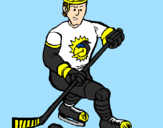 Coloring page Ice hockey player painted byWyatt