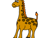 Coloring page Giraffe painted byJiraf