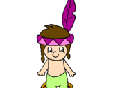 Coloring page Little Indian painted byuxue