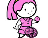 Coloring page Female tennis player painted bylika lana 
