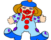 Coloring page Clown with big feet painted bycharlotte