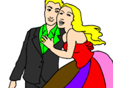 Coloring page The bride and groom painted bymica1236mama