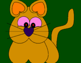 Coloring page Heart cat painted byEleni