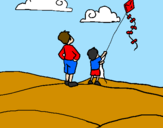 Coloring page Kite painted byivan