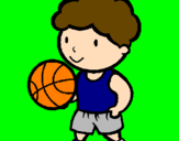 Coloring page Basketball player painted byZac and Jonathan