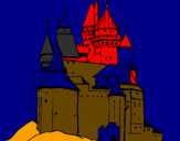 Coloring page Medieval castle painted byElle