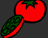 Coloring page Tomato painted byivanna@