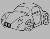 Coloring page Toy car painted byunAI