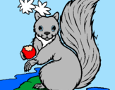 Coloring page Squirrel painted byCandie