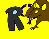 Coloring page Rat painted byrafael