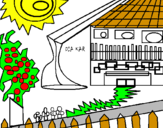 Coloring page Japanese house painted byRAFAELKKXDBKLJGTKLJOJOJGO
