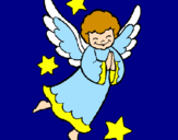 Coloring page Little angel painted byhada