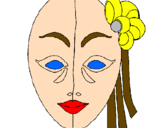 Coloring page Italian mask painted byMadison